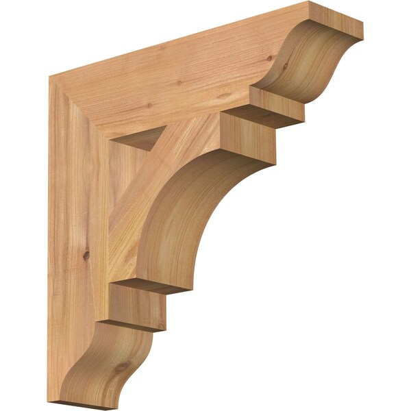 Ekena Millwork Westlake Traditional Smooth Bracket, Western Red Cedar, 3 1/2"W x 14"D x 14"H BKT04X14X14WTL01SWR - main